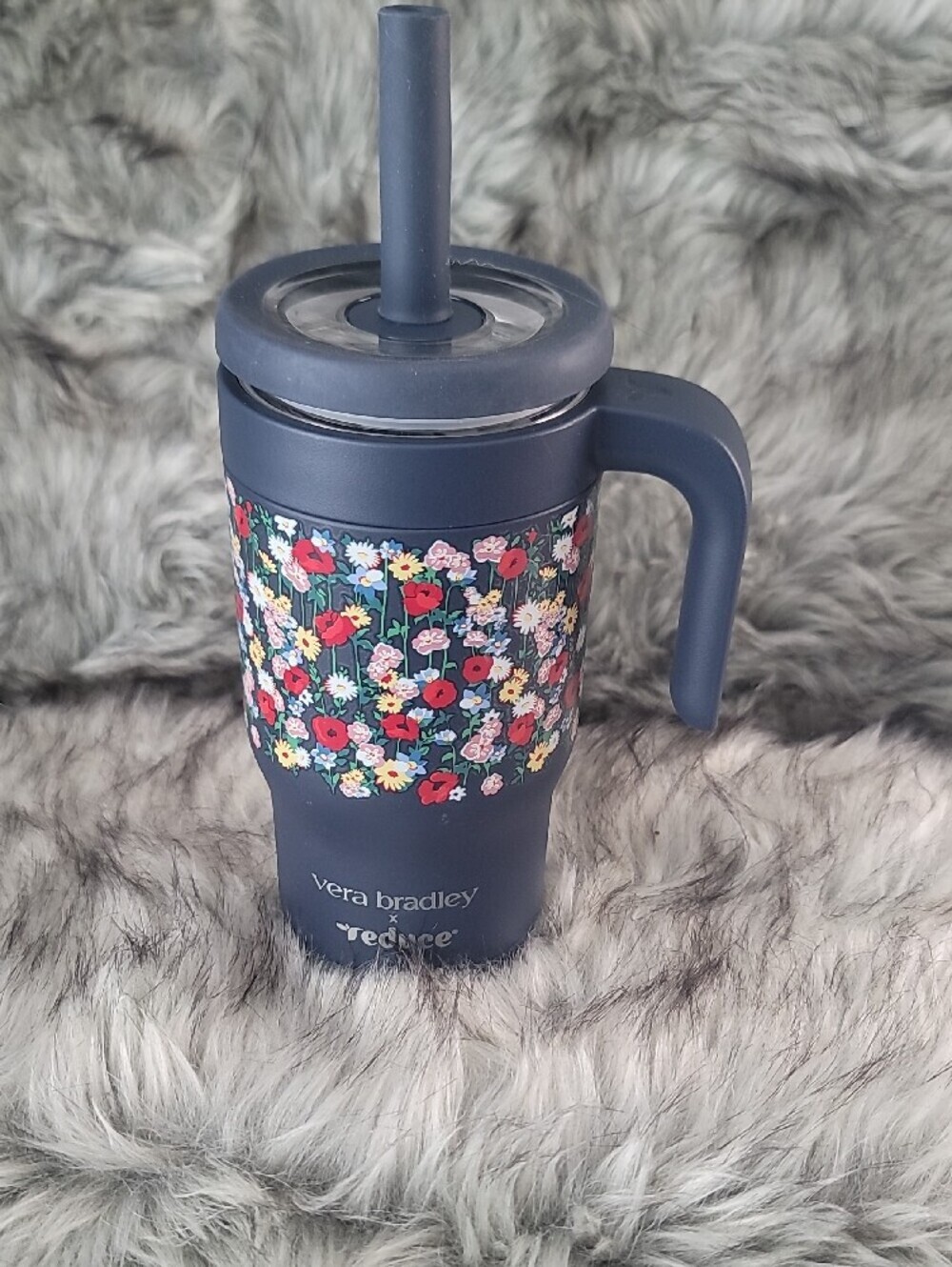 Vera Bradley Navy Floral Travel Tumbler - Picture 9 of 9